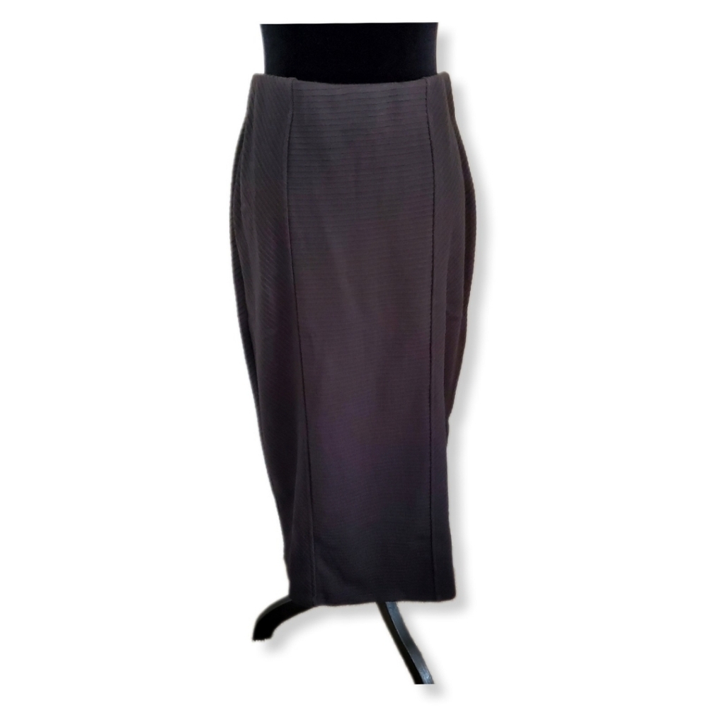 NWT Band of the Free Renee Black Ribbed Pencil Skirt Sz M